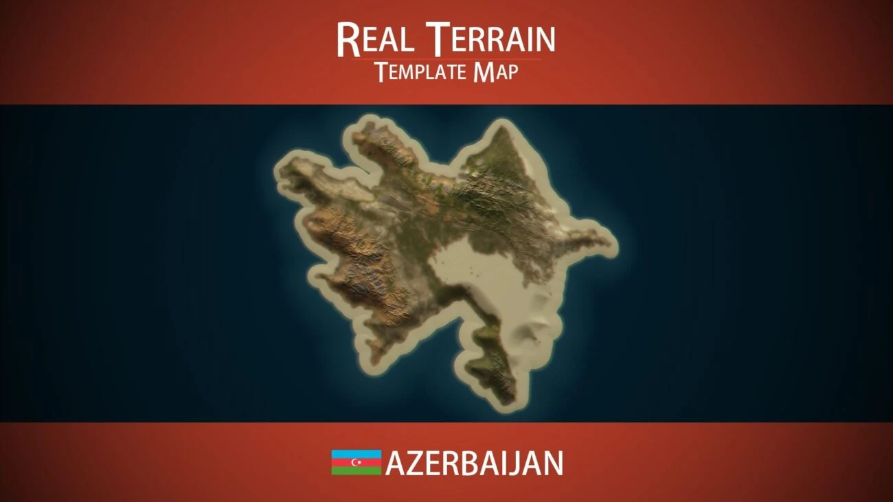 Azerbaijan Template Map