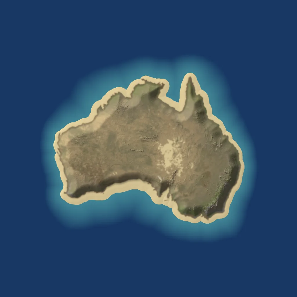 Australia Template Map map