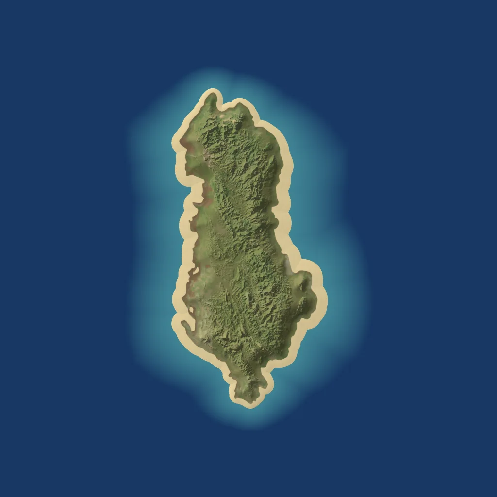 Albania Template Map map