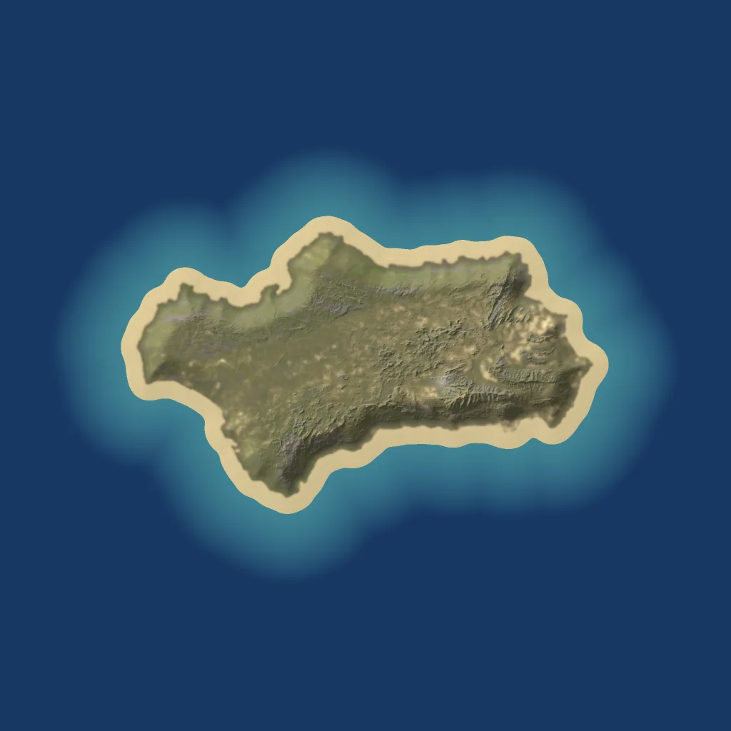 Andalusia Template Map map